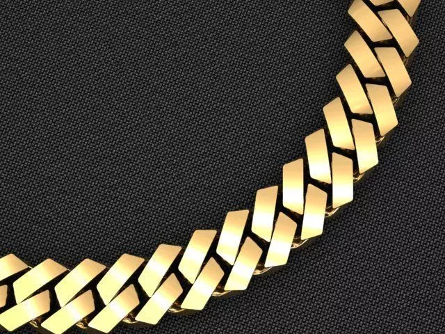 21 MM CUBAN SQUARE LINK CHAIN FOR NECKLACE 3D print model_0
