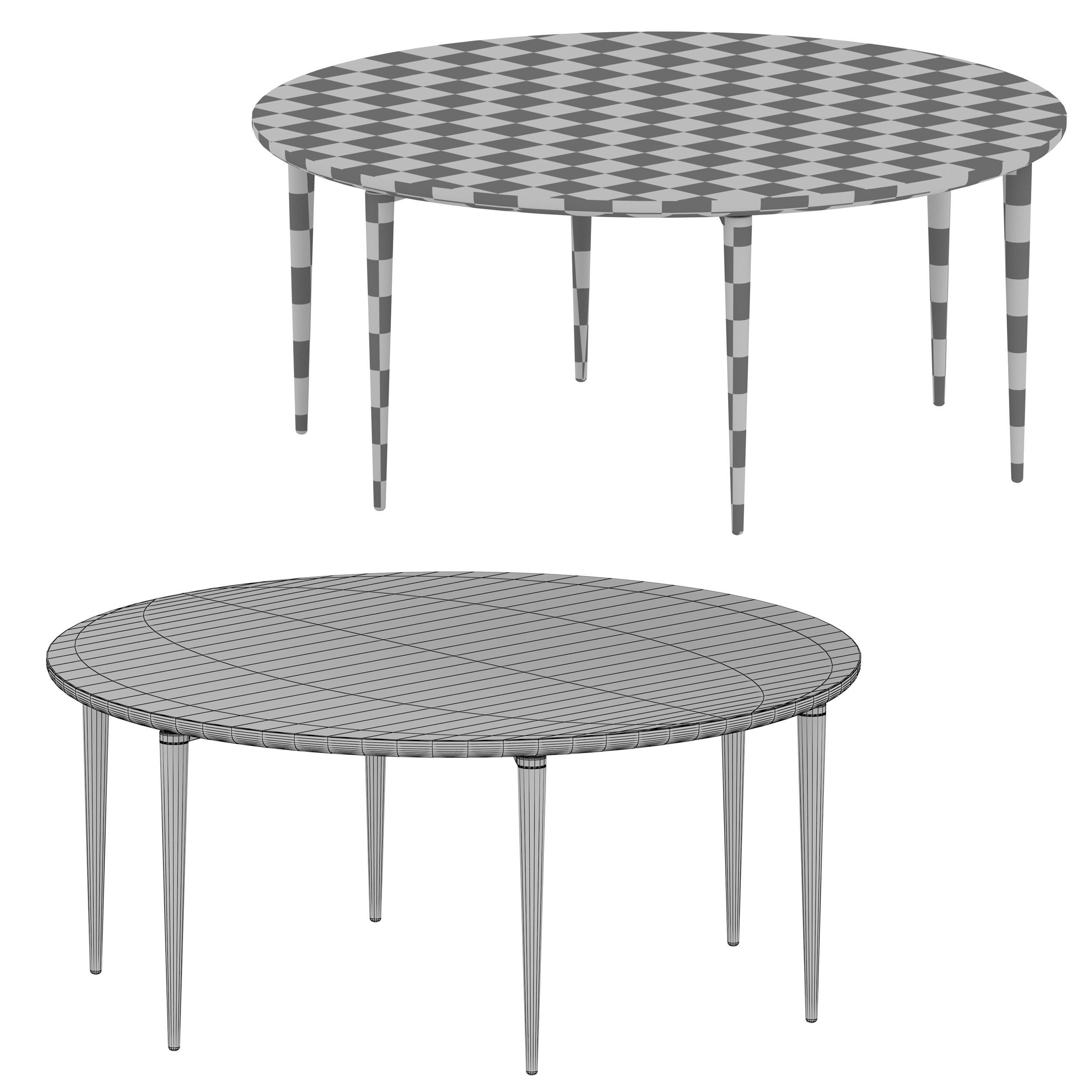 Staal Cast Aluminum Coffee Table Crate and Barrel 3D model_10