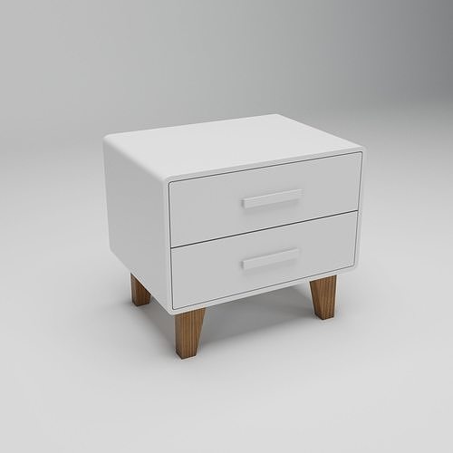 Juniper Two Drawer Nightstand 3D model
