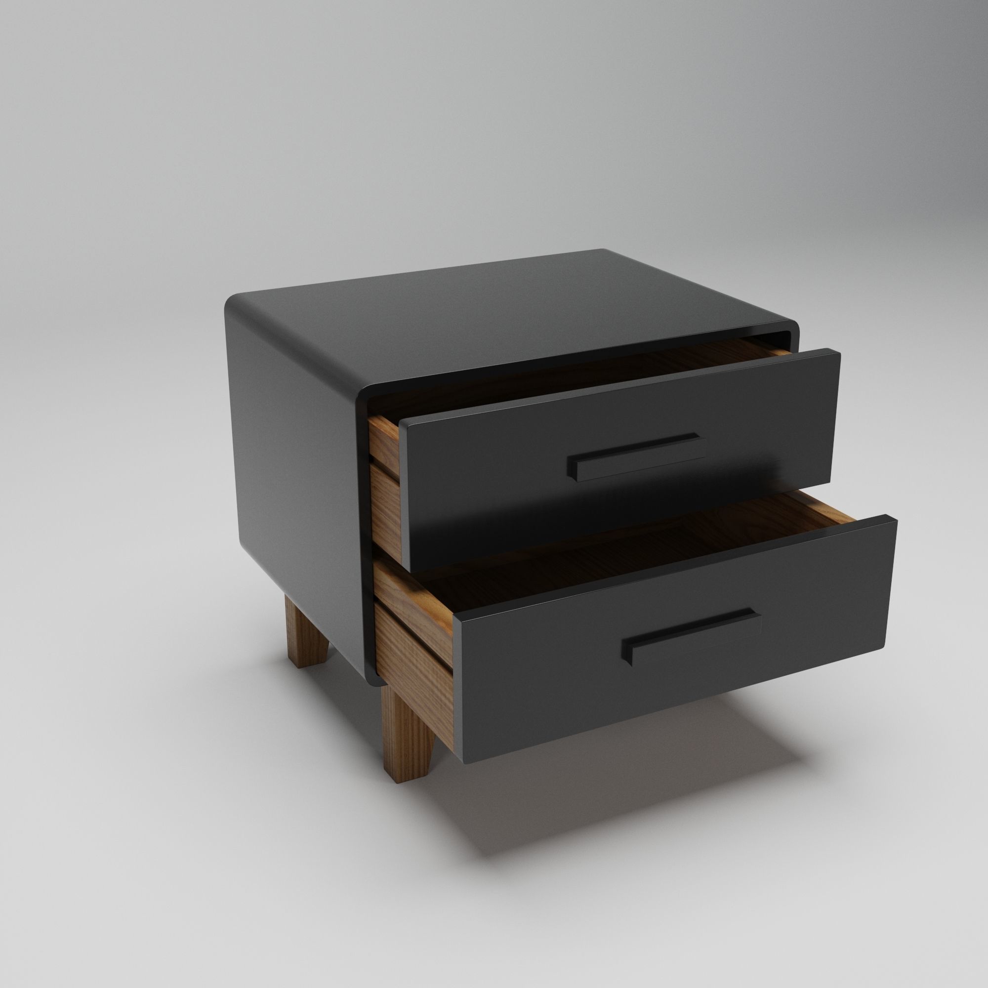 Juniper Two Drawer Nightstand 3D model_5
