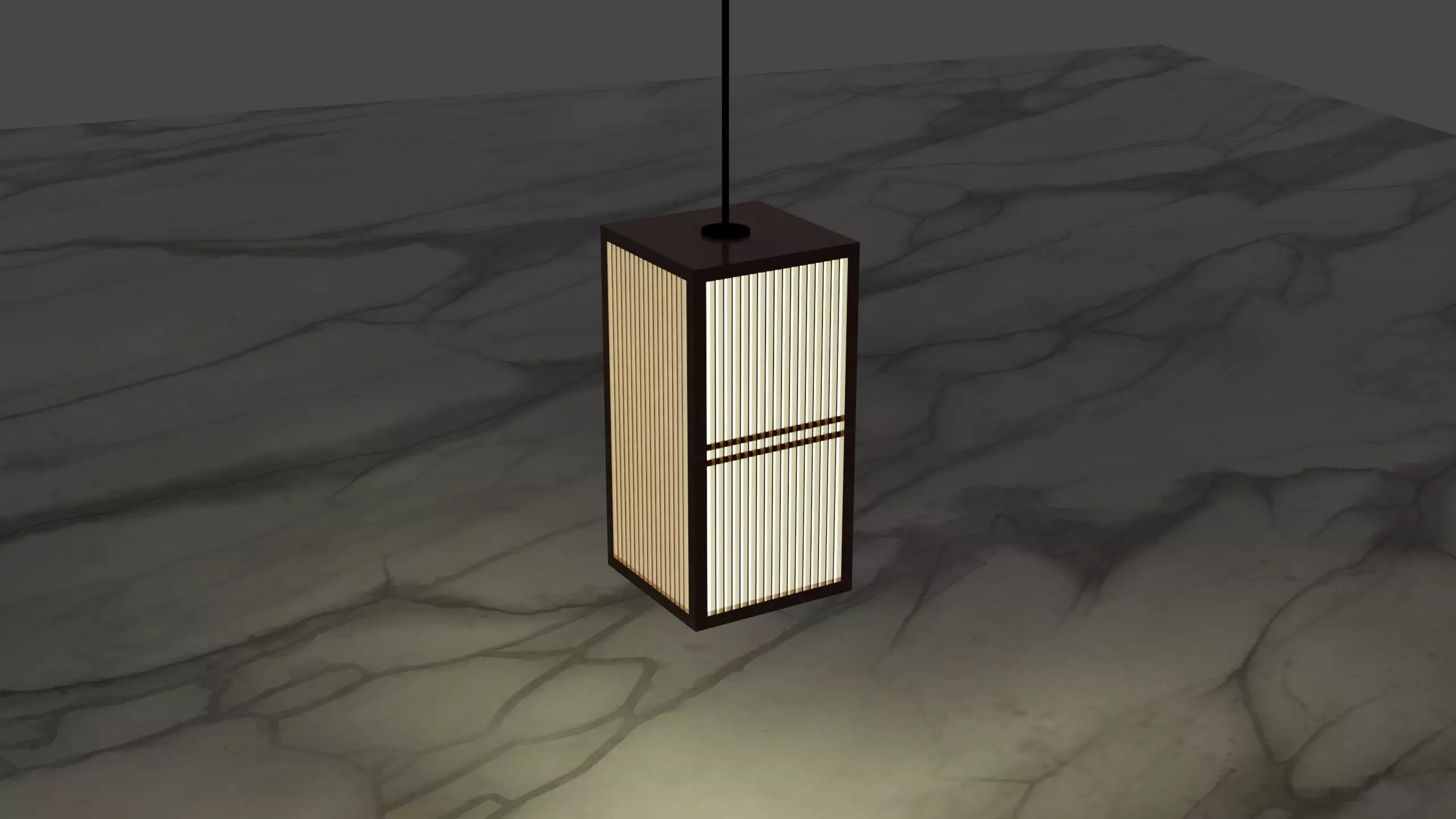 Japanese Hanging Lamp Free 3D model