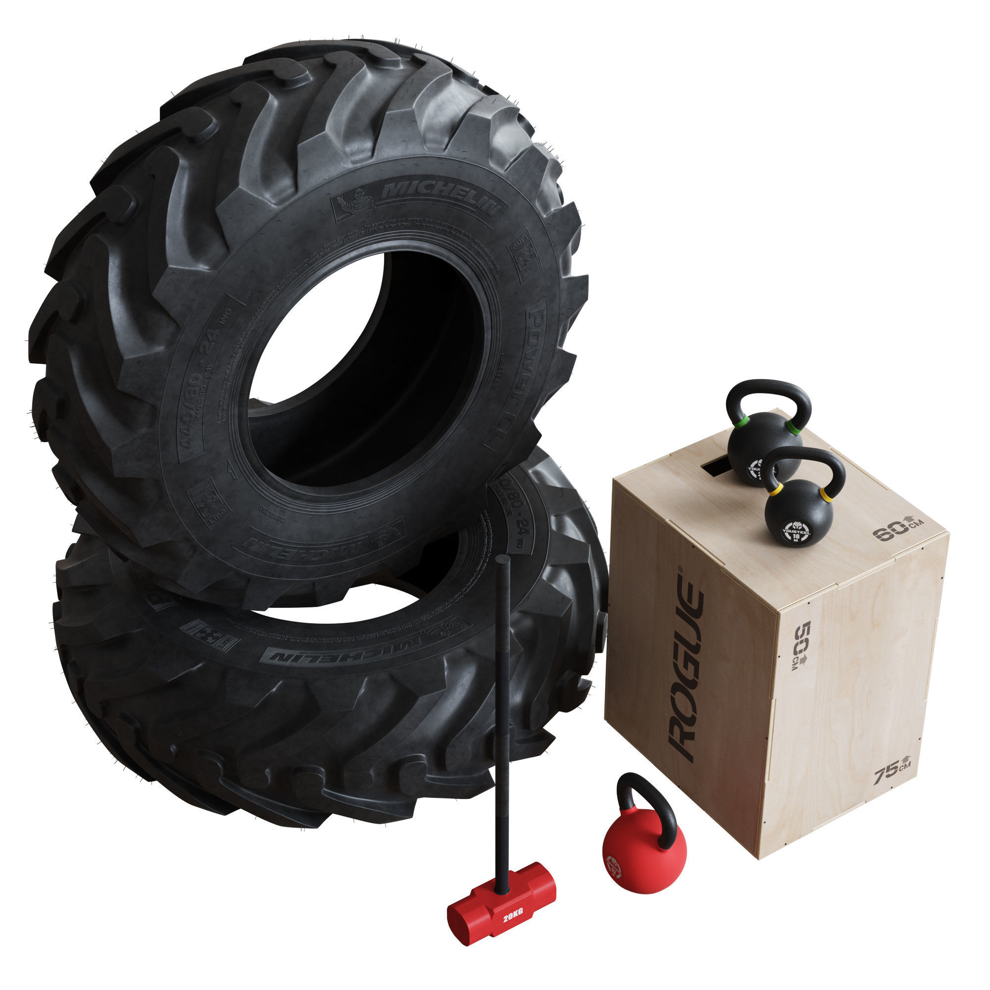 Explosive Training Set for Fighters 3D model_5