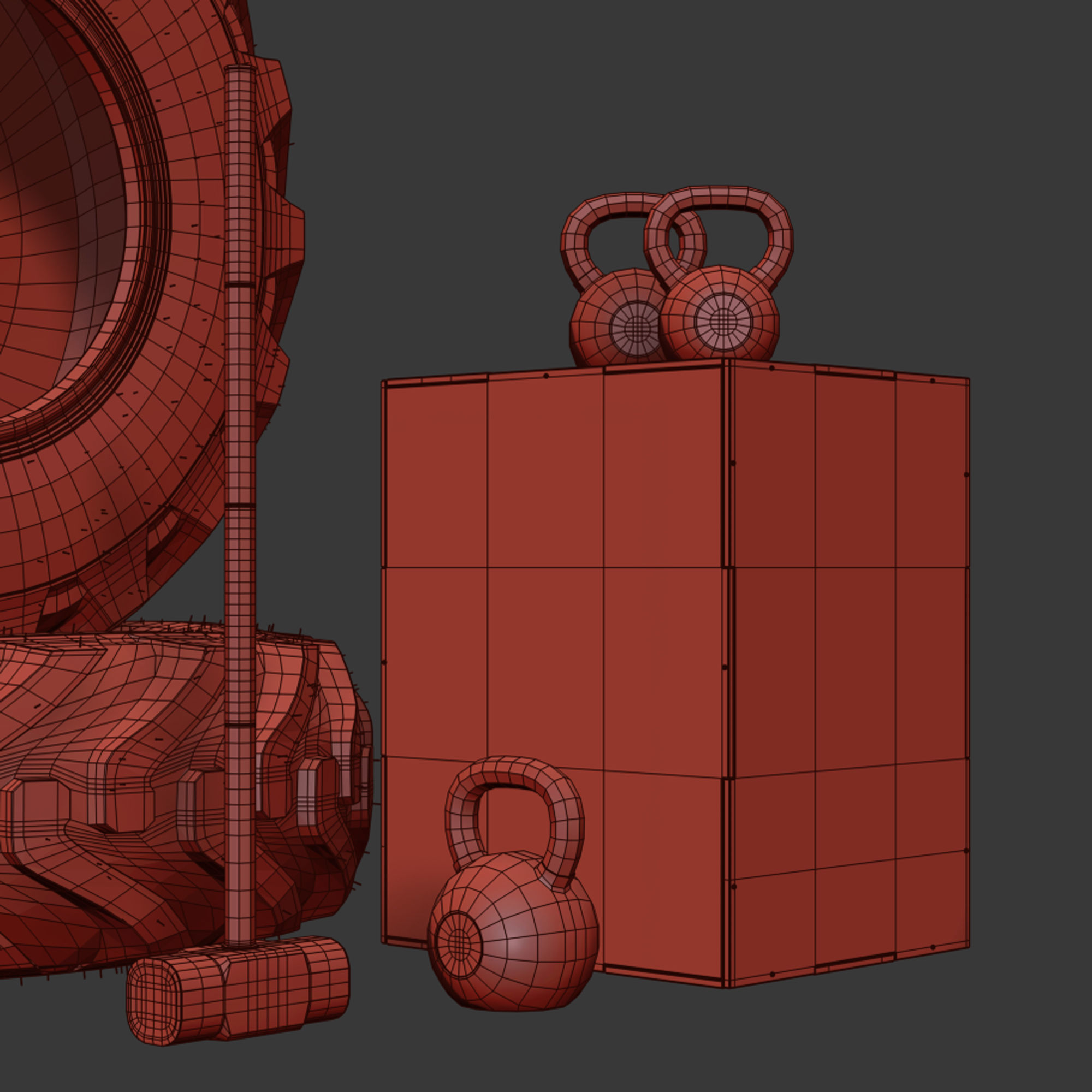 Explosive Training Set for Fighters 3D model_7