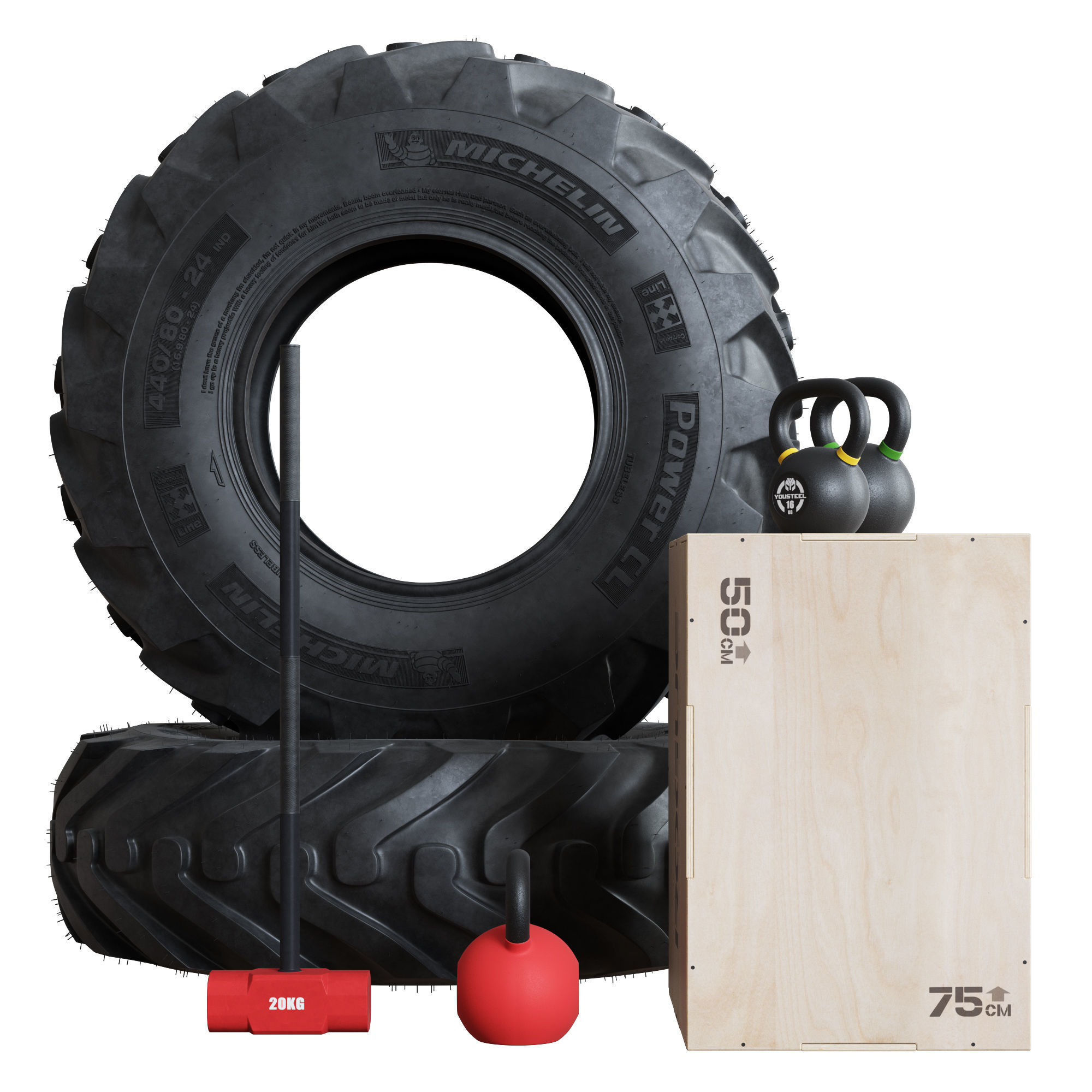 Explosive Training Set for Fighters 3D model_4