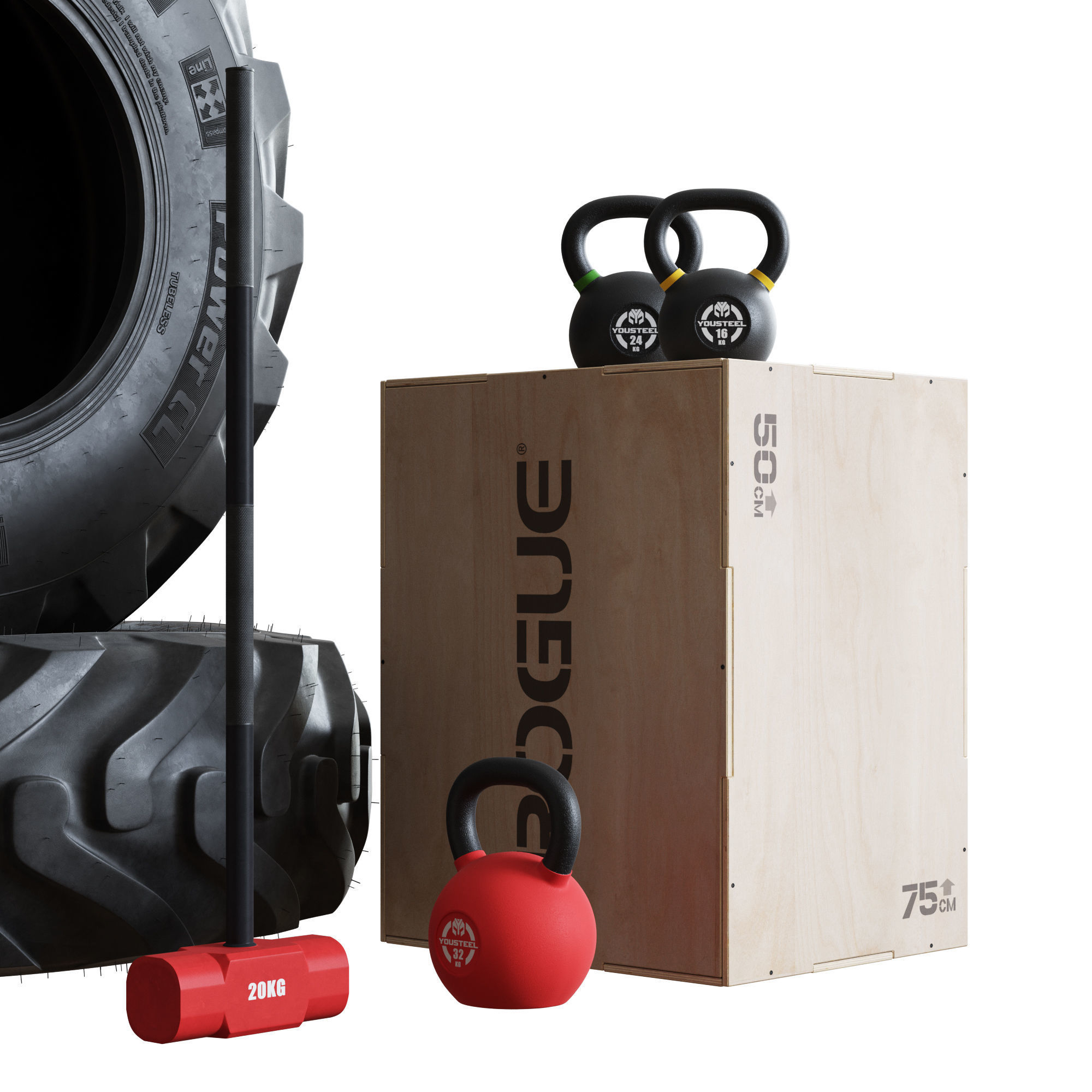 Explosive Training Set for Fighters 3D model_1