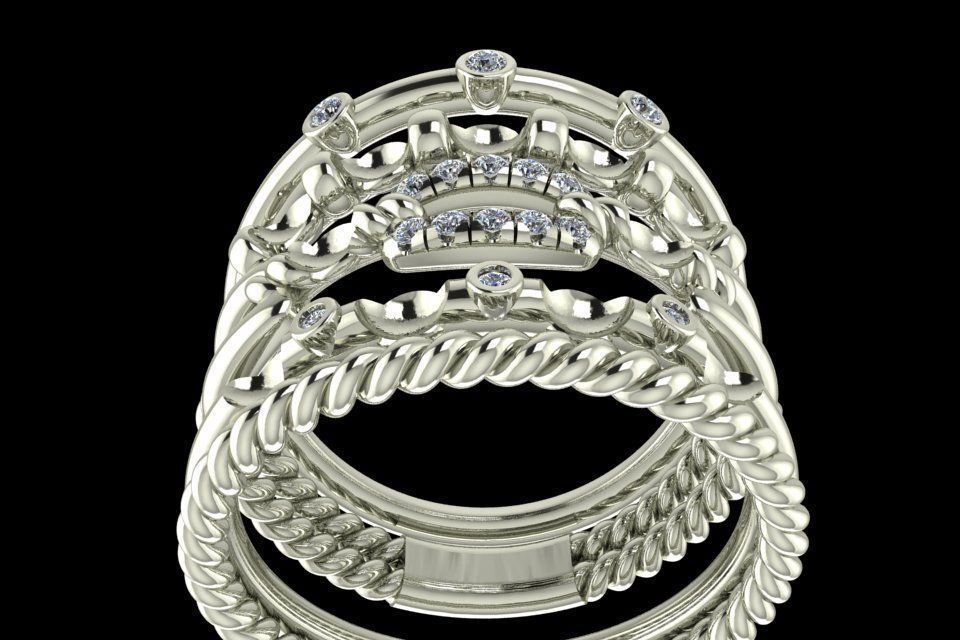 Engagement Ring 3D print model_3