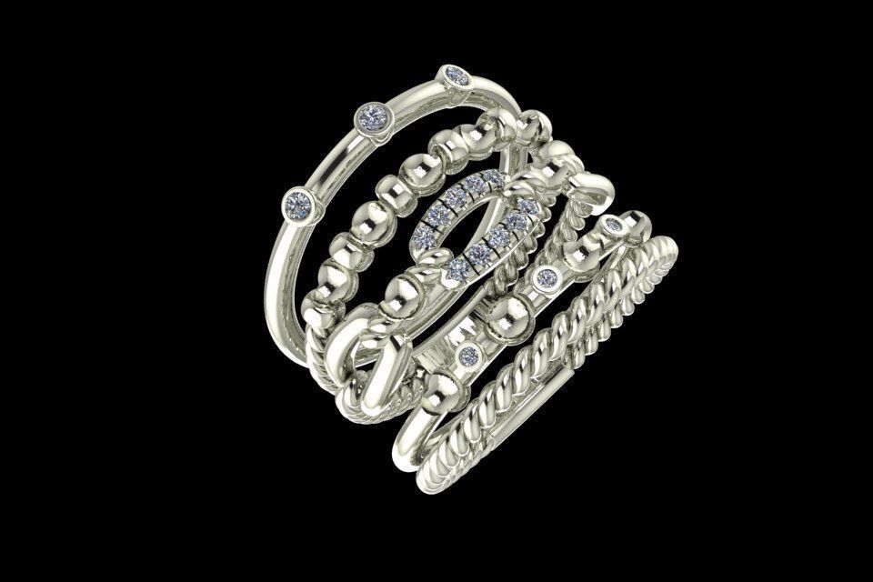 Engagement Ring 3D print model_1