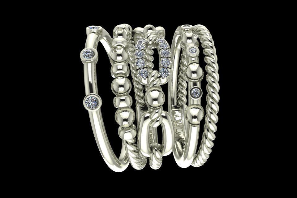 Engagement Ring 3D print model_2