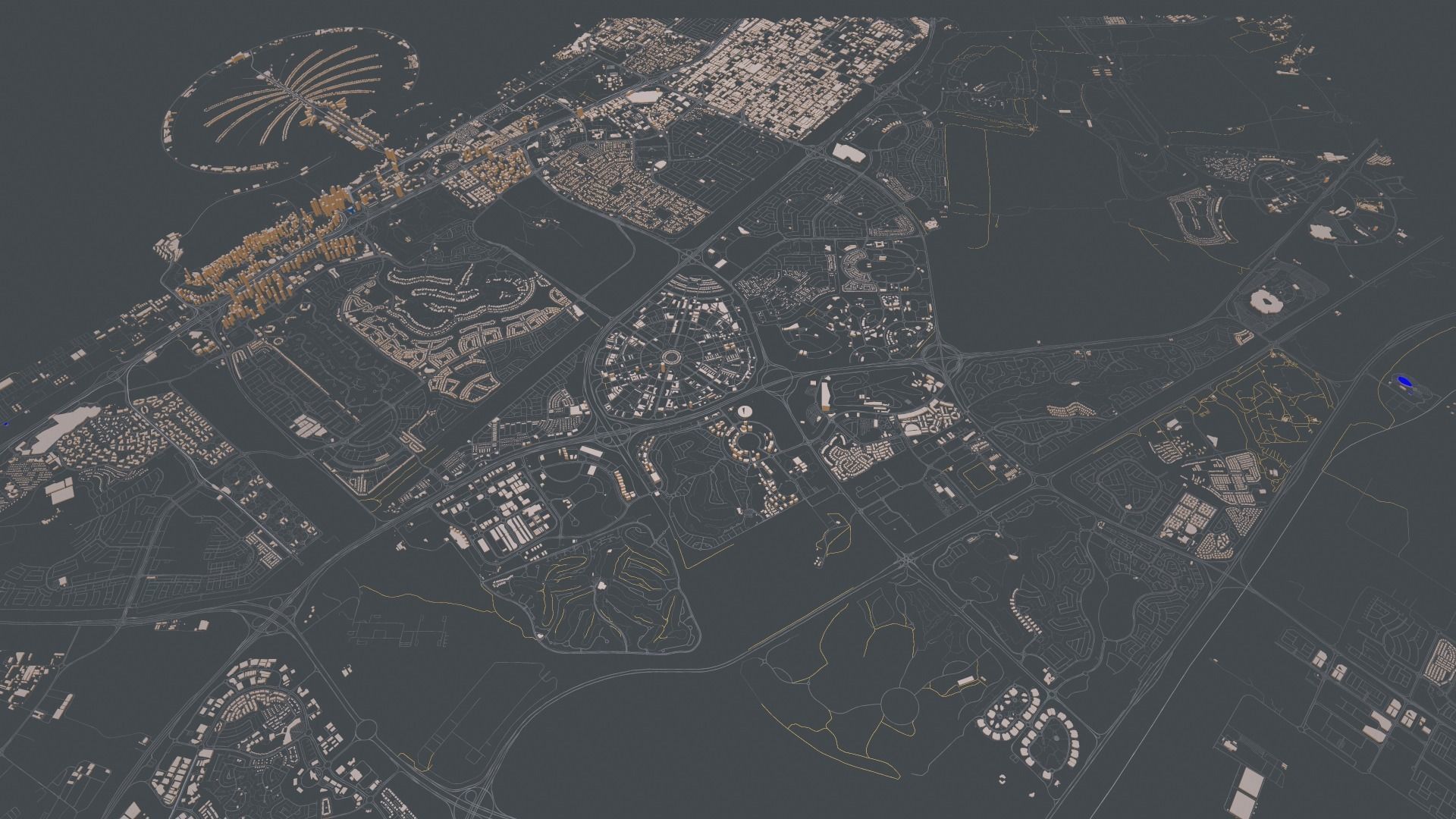 Cityscape Dubai United Arab Emirates 3D model_5