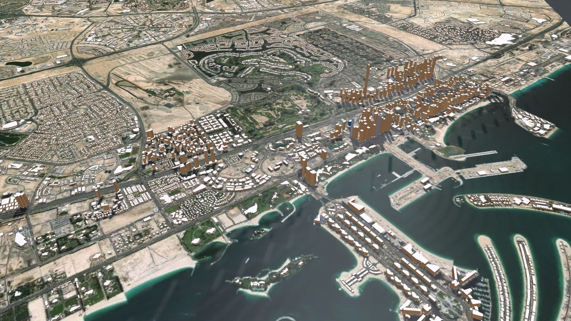 Cityscape Dubai United Arab Emirates 3D model_7