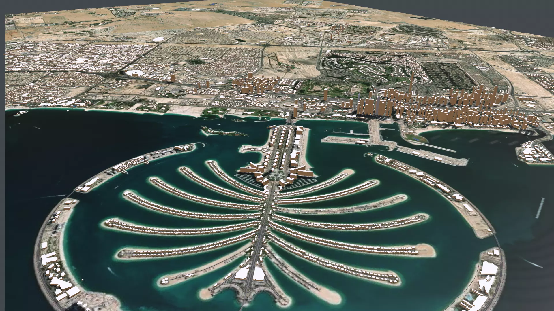 Cityscape Dubai United Arab Emirates 3D model_0