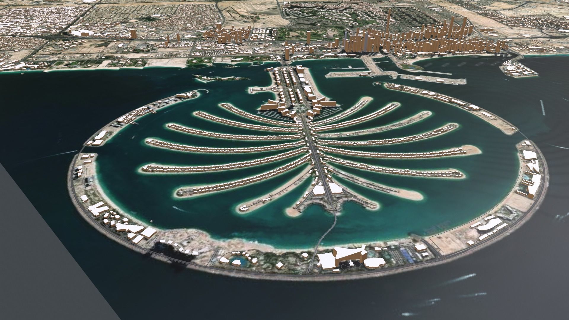 Cityscape Dubai United Arab Emirates 3D model_4