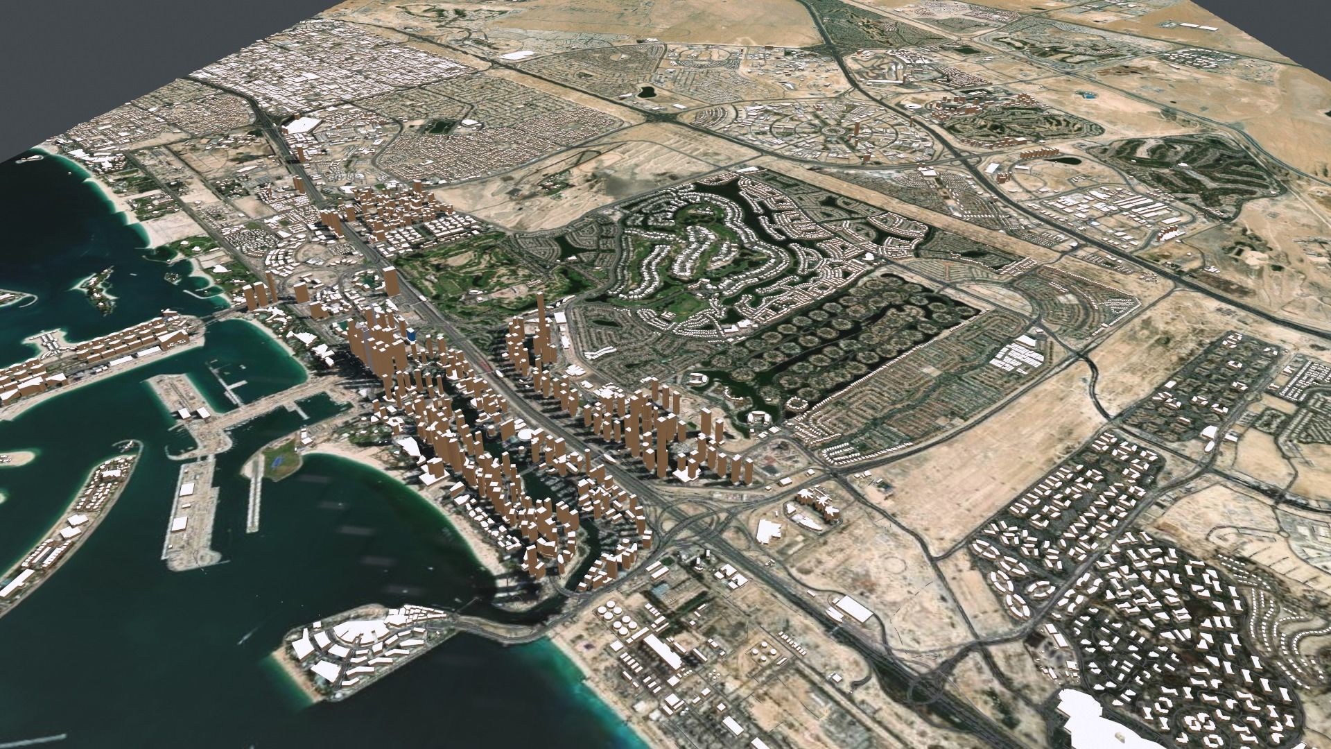 Cityscape Dubai United Arab Emirates 3D model_11