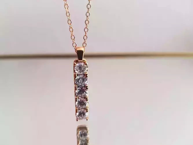 Five Stone Graduated Pendant - 5 Stone 