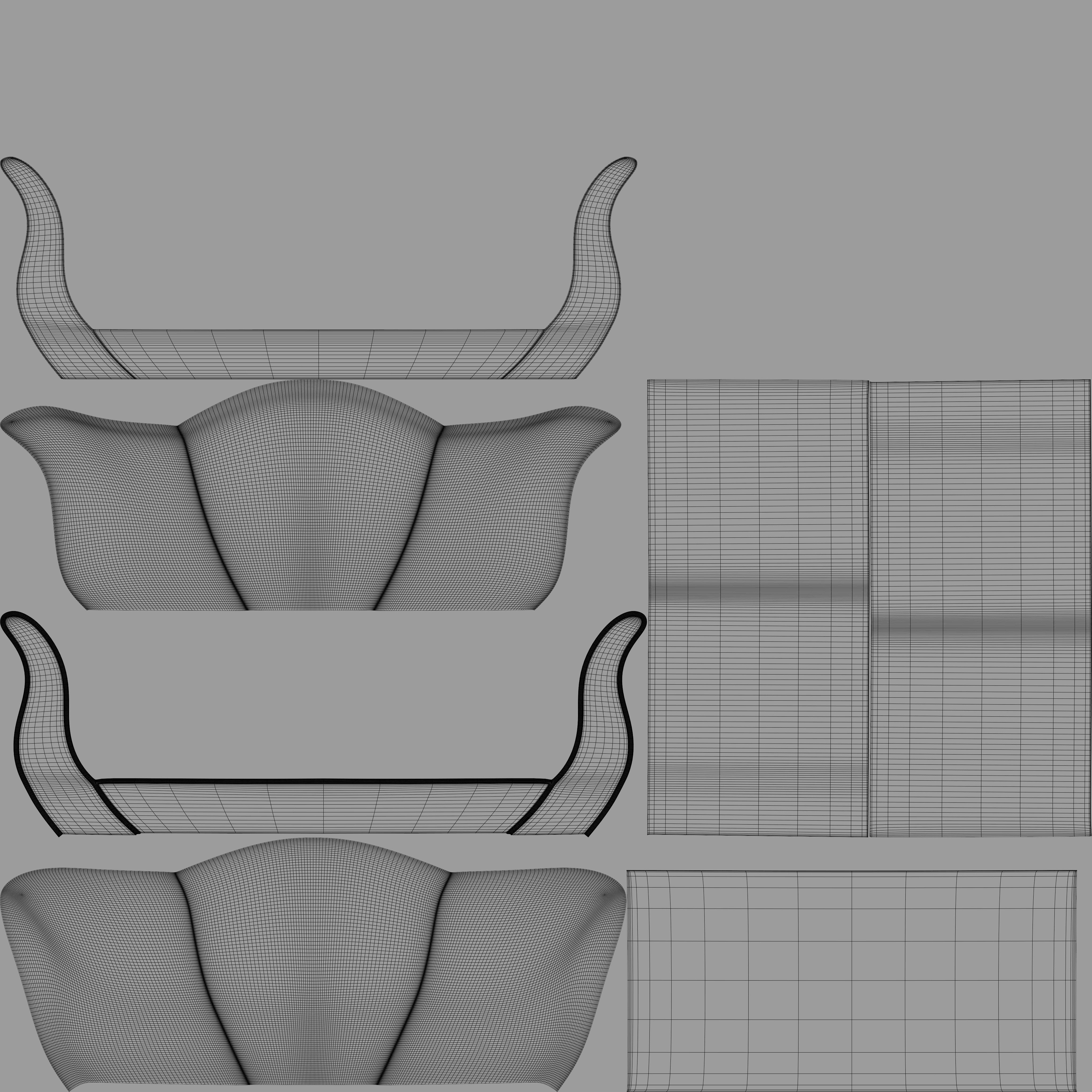 Camelback sofa 3D model_14