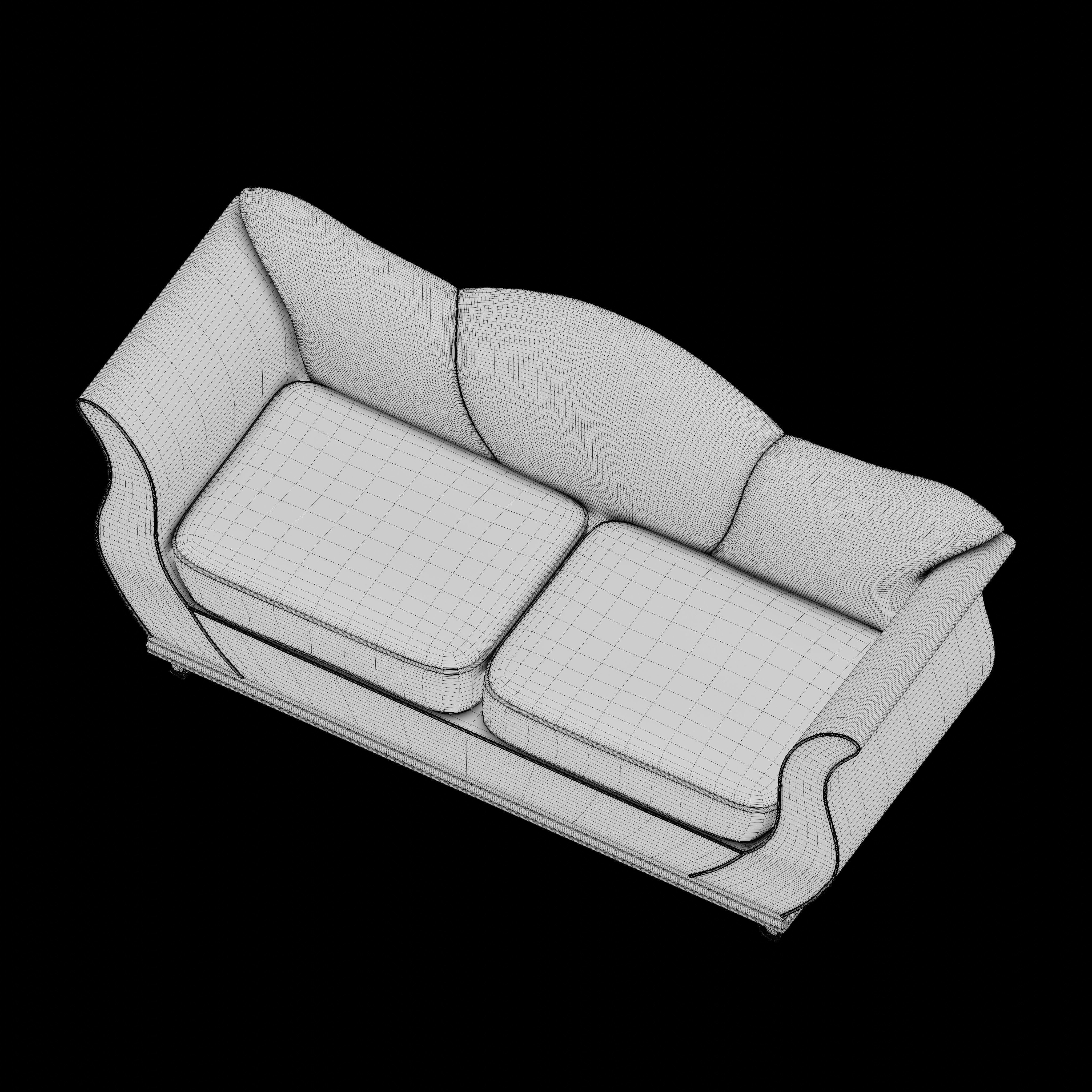 Camelback sofa 3D model_7