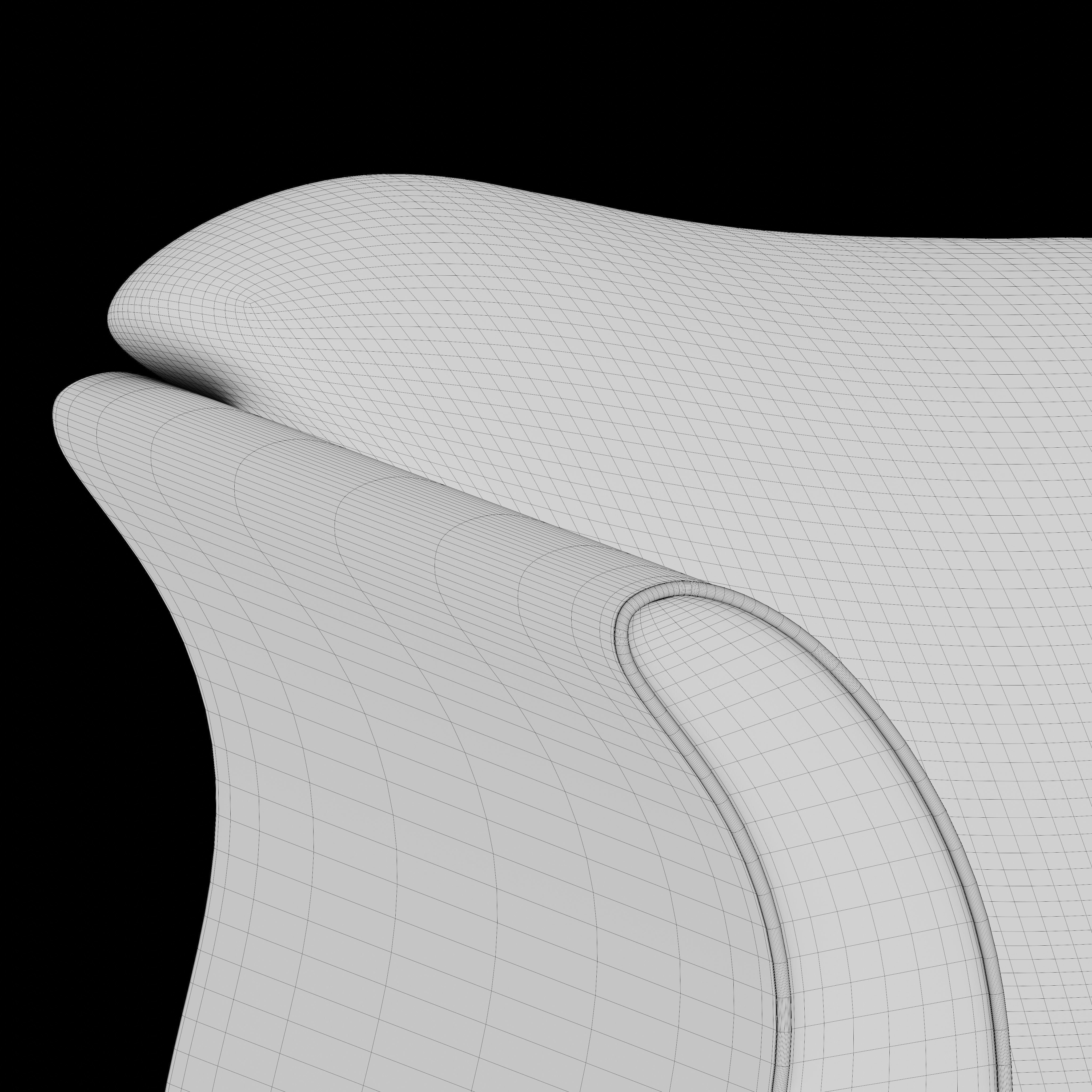 Camelback sofa 3D model_9