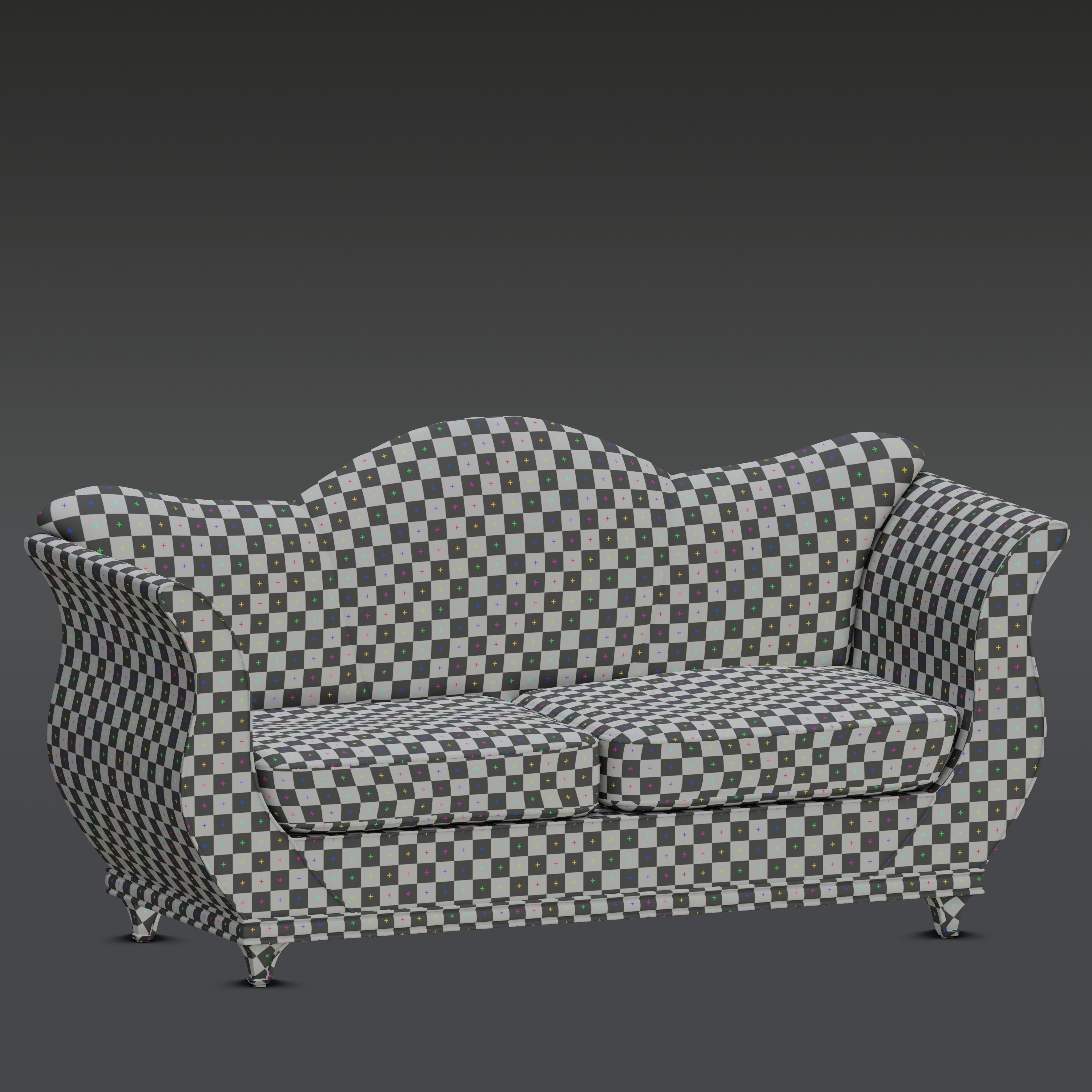 Camelback sofa 3D model_12