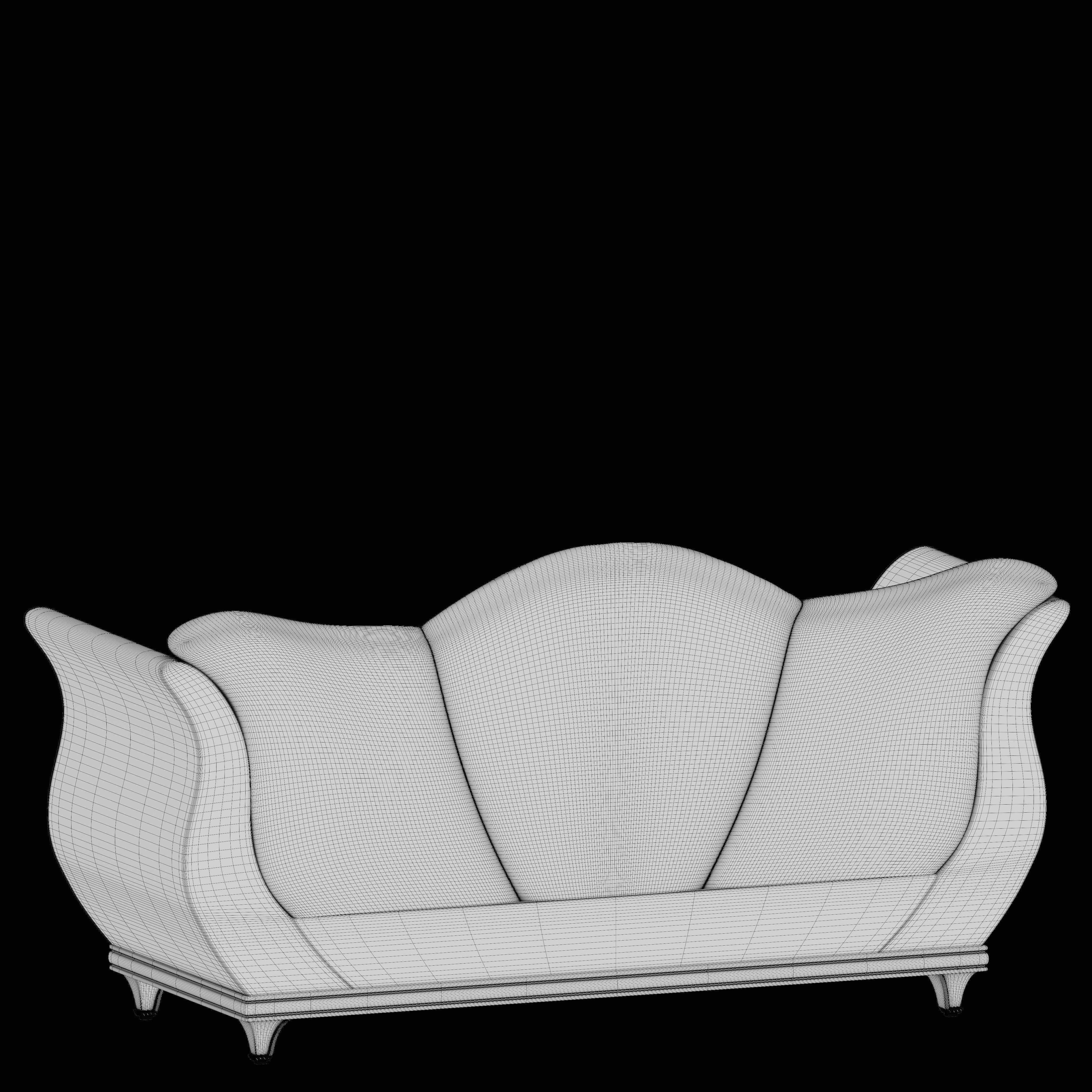 Camelback sofa 3D model_8