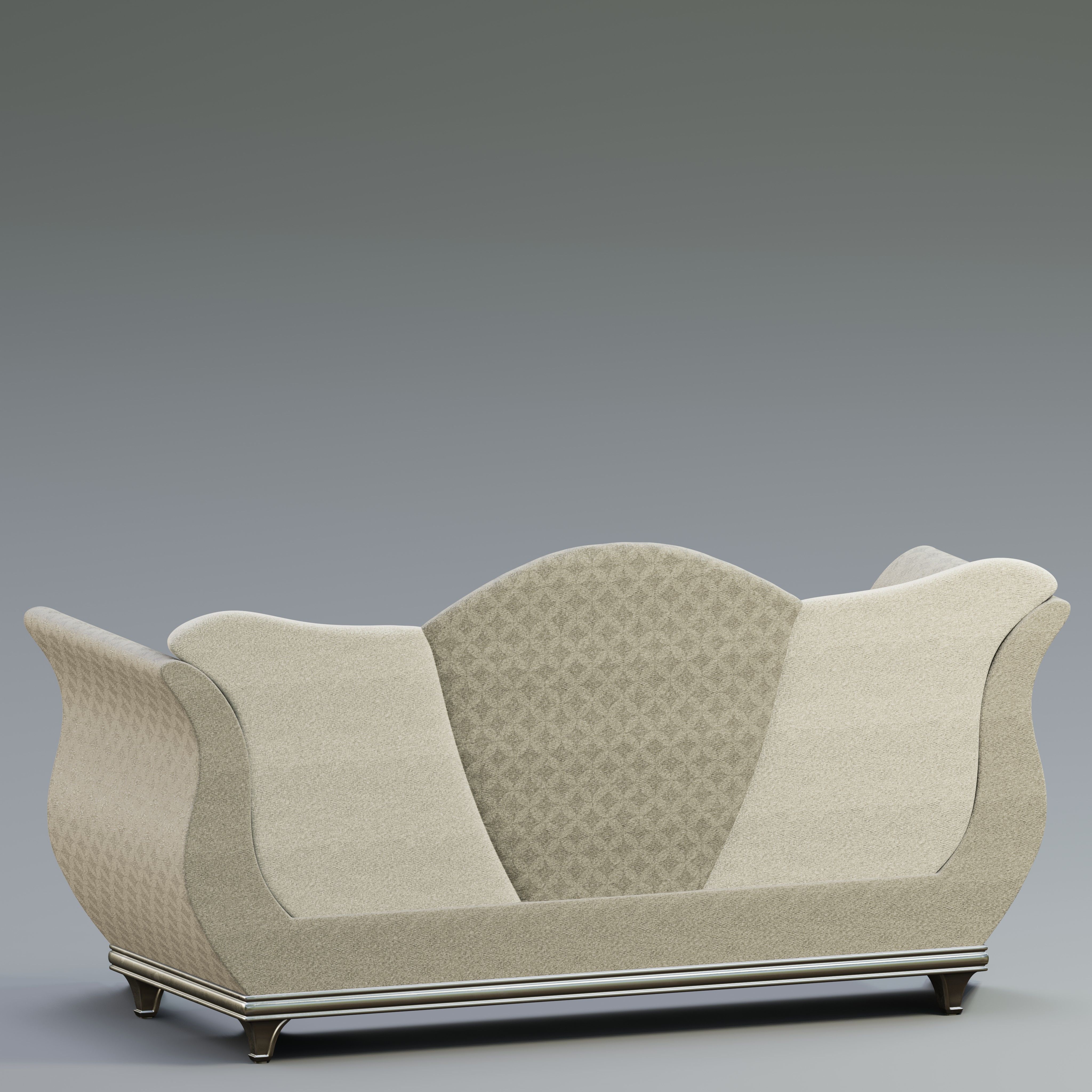 Camelback sofa 3D model_2