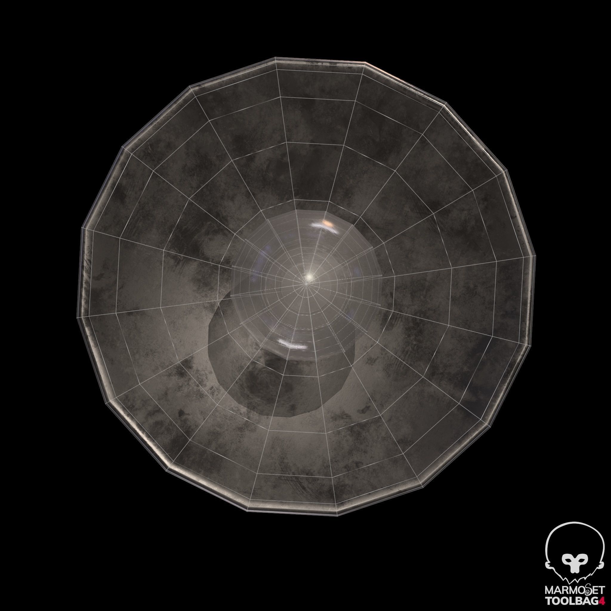 Industrial indoor Lamp Low-poly 3D model_11