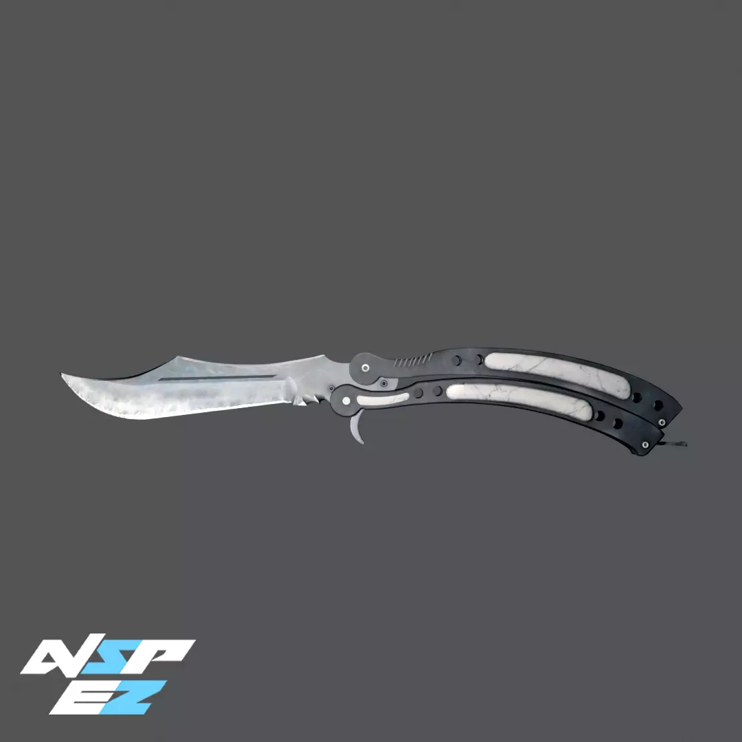 Butterfly Knife CS GO Knife Low-poly 3D model_0
