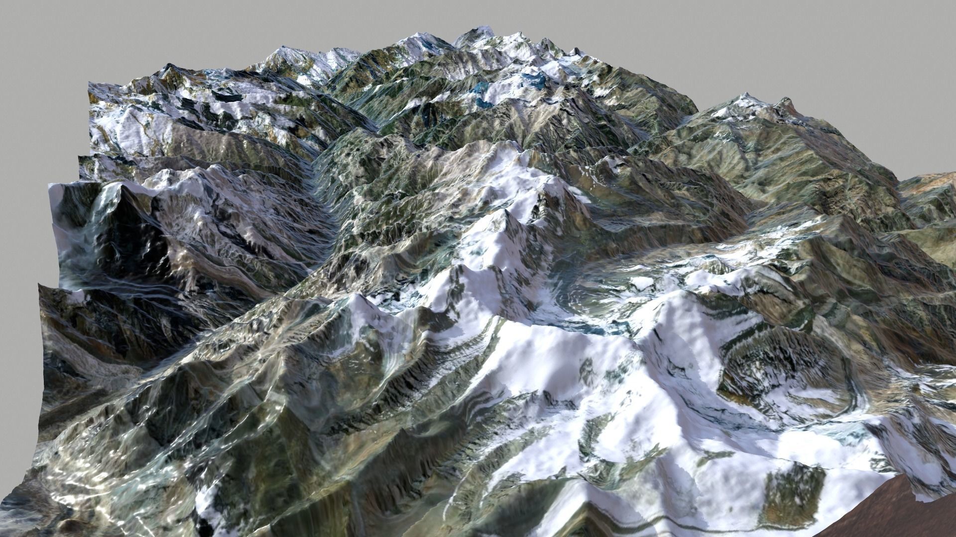 Mountain landscape 3D model_4