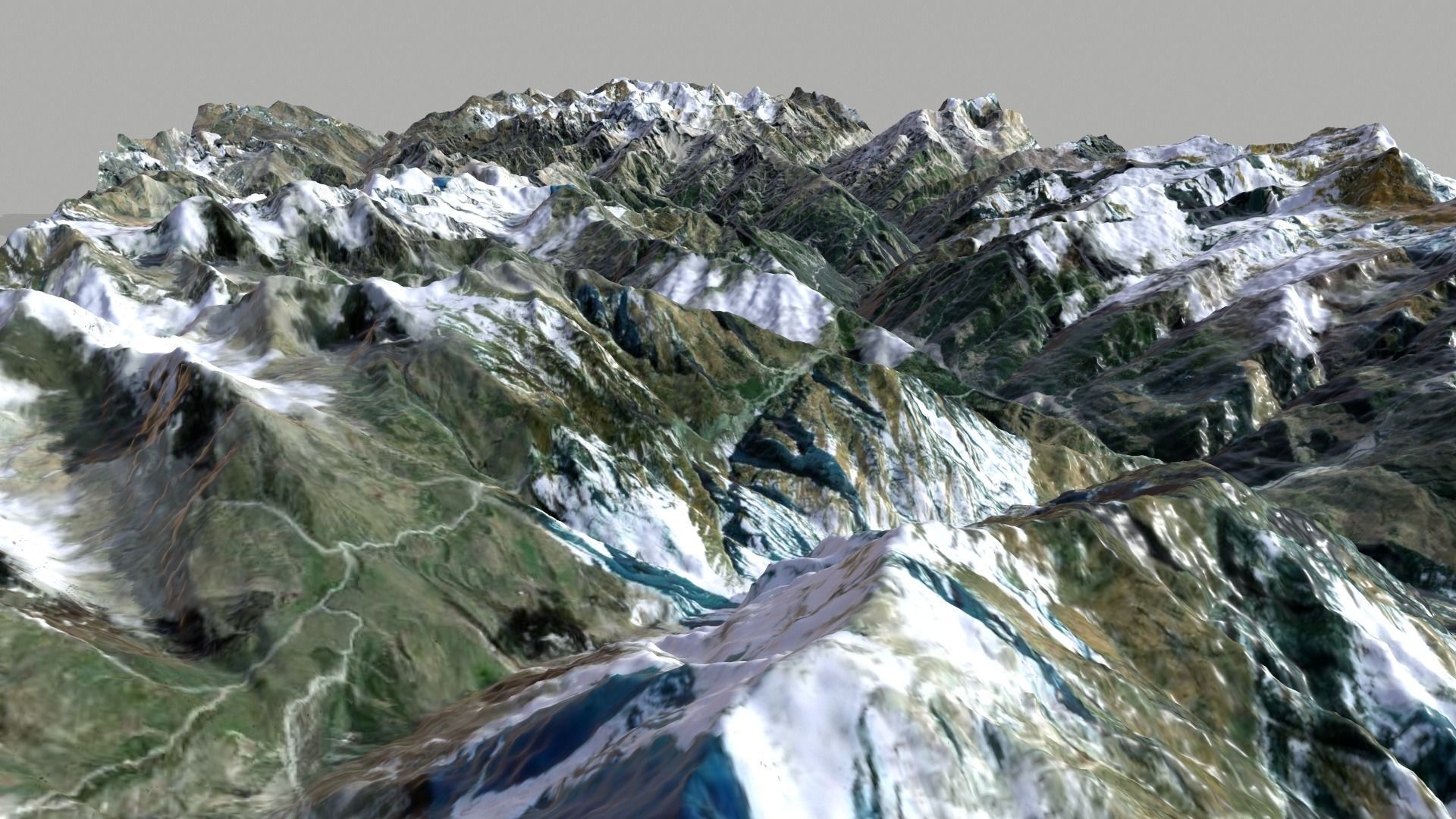 Mountain landscape 3D model_2