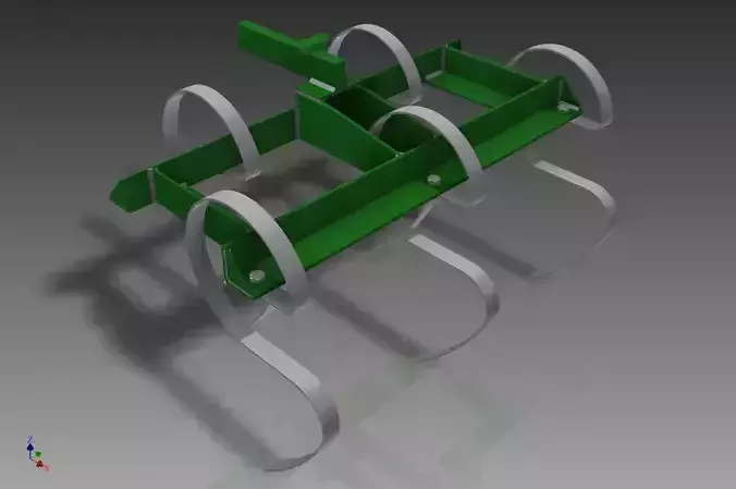 Combinator tractor plow 3D model