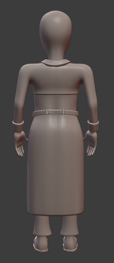 Base Clothing 02 Coat Low-poly 3D model_10