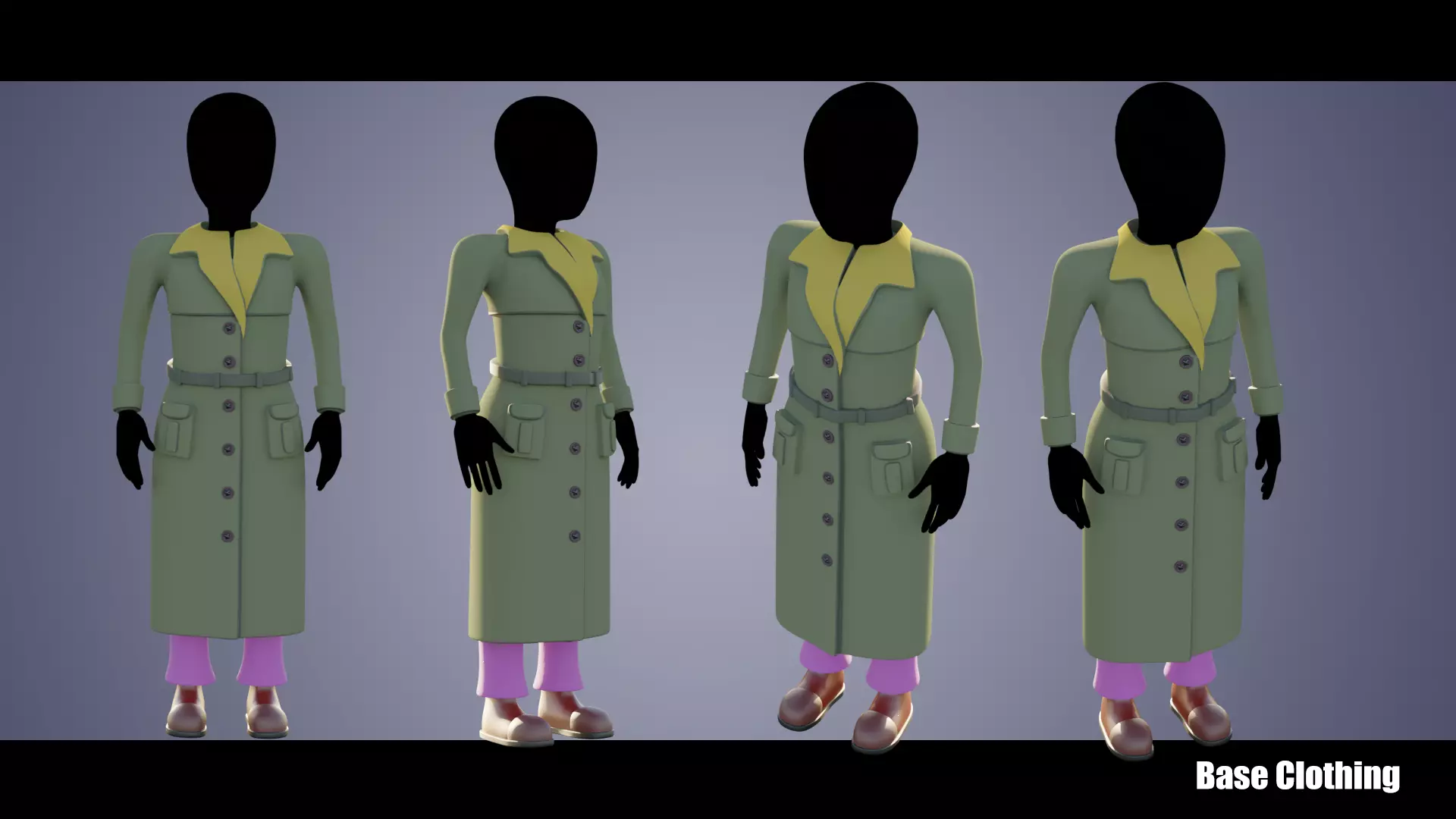 Base Clothing 02 Coat Low-poly 3D model_0