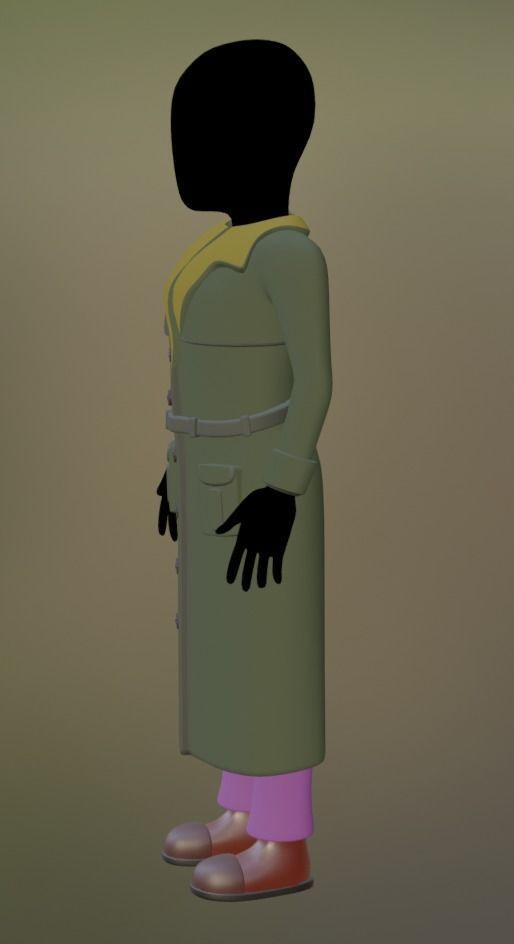 Base Clothing 02 Coat Low-poly 3D model_15