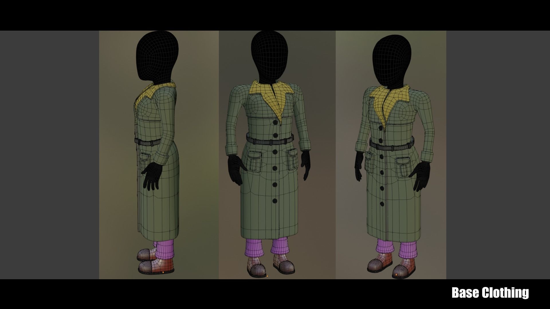 Base Clothing 02 Coat Low-poly 3D model_2