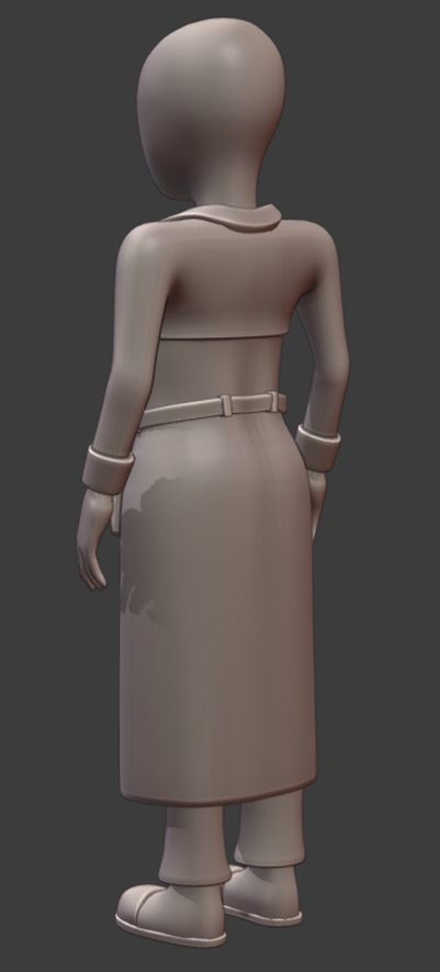Base Clothing 02 Coat Low-poly 3D model_9
