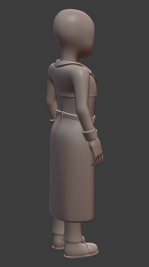 Base Clothing 02 Coat Low-poly 3D model_11