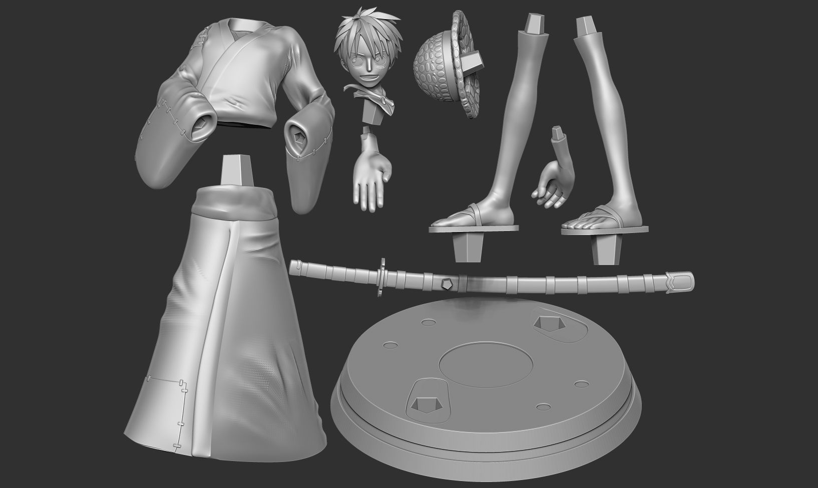 Luffy - Pirate Warrior 3D print model_2