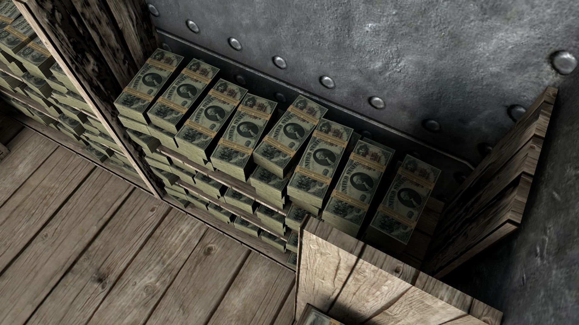 Wild West Armored Safe Car 3D model_14