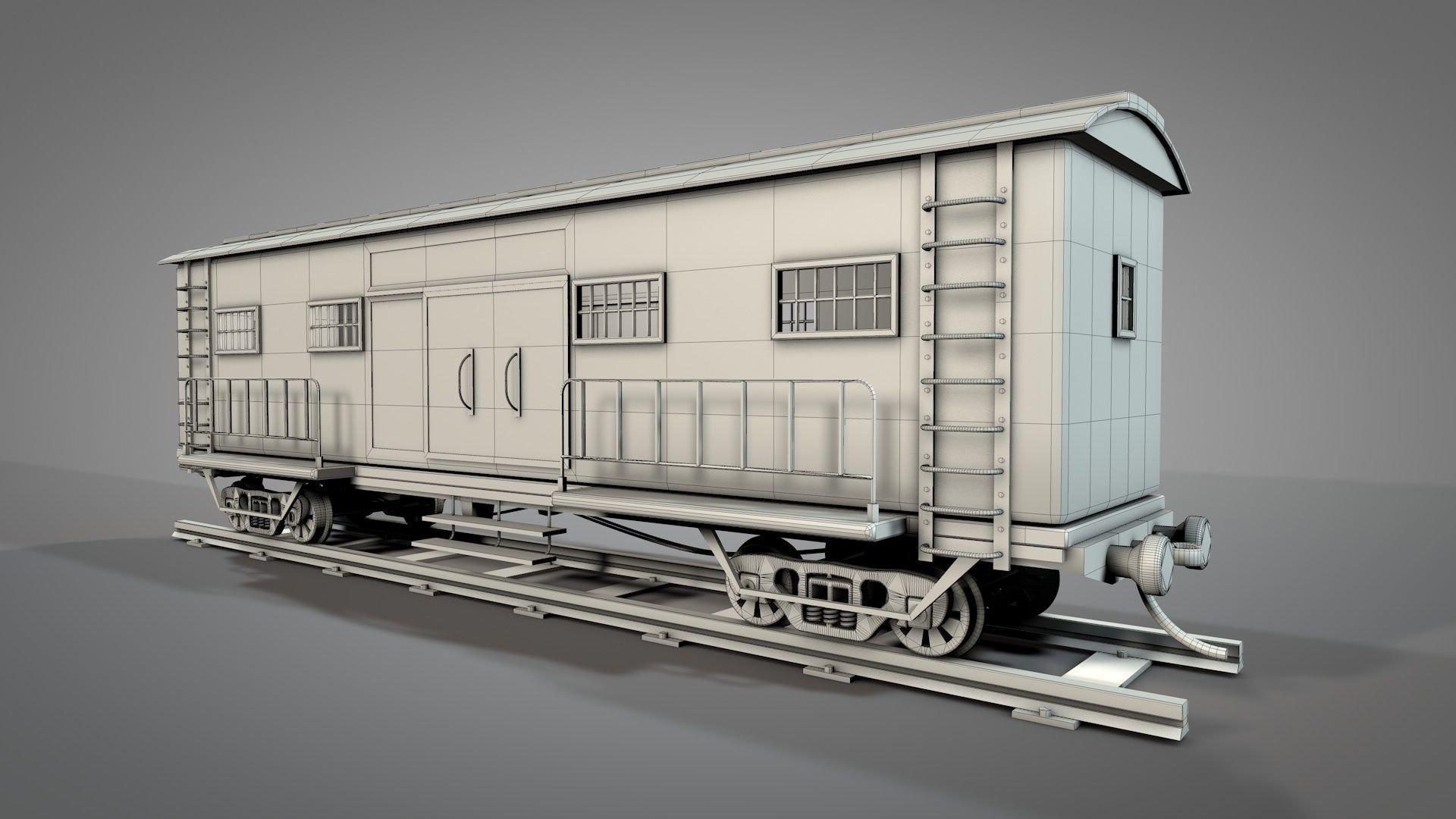Wild West Armored Safe Car 3D model_19