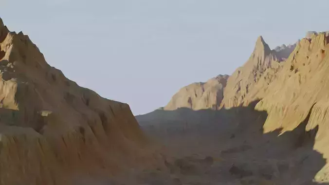 Valley small scale with two different texture maps