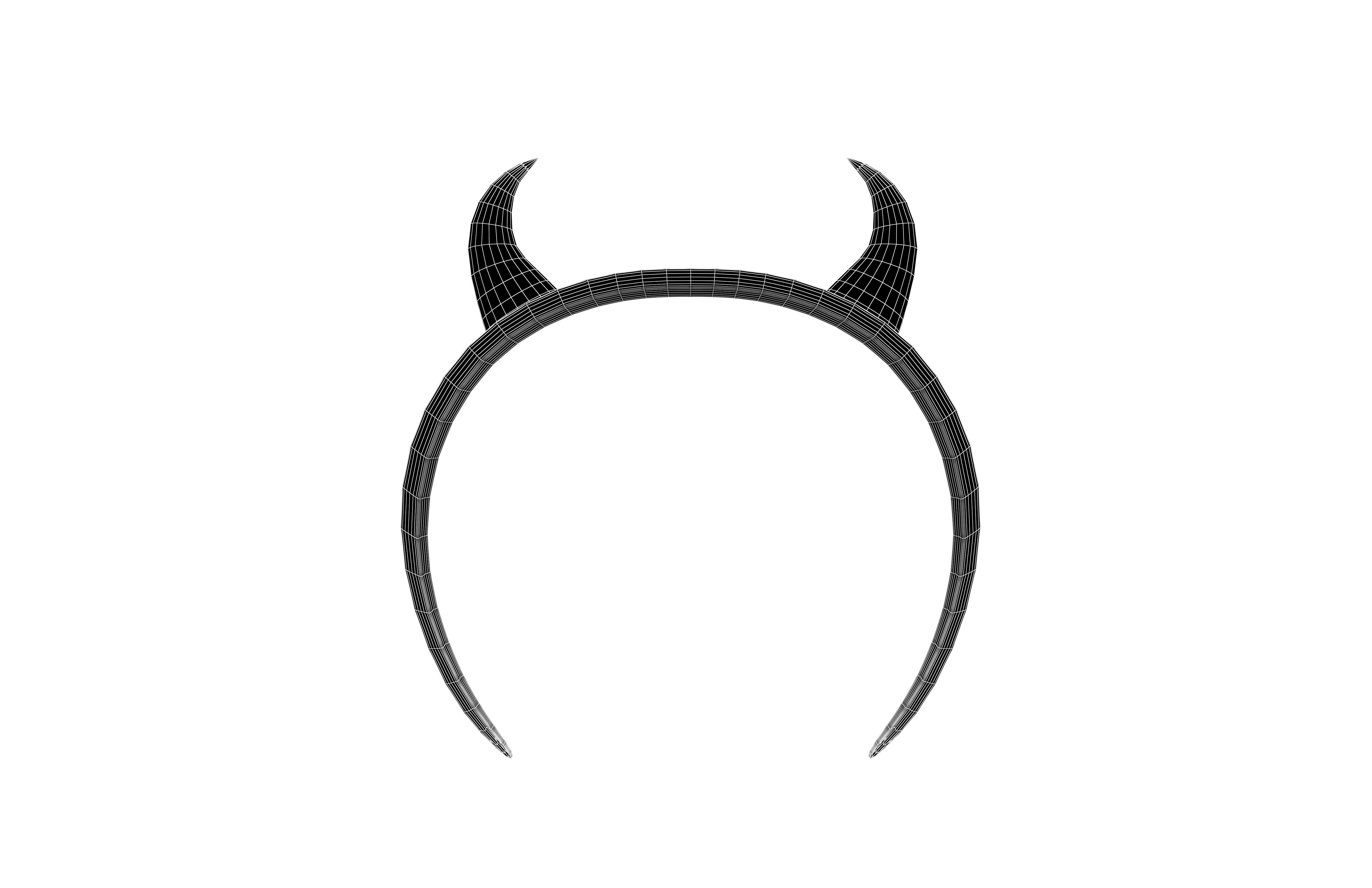Devil Horns Headband v1 003 Low-poly 3D model_7