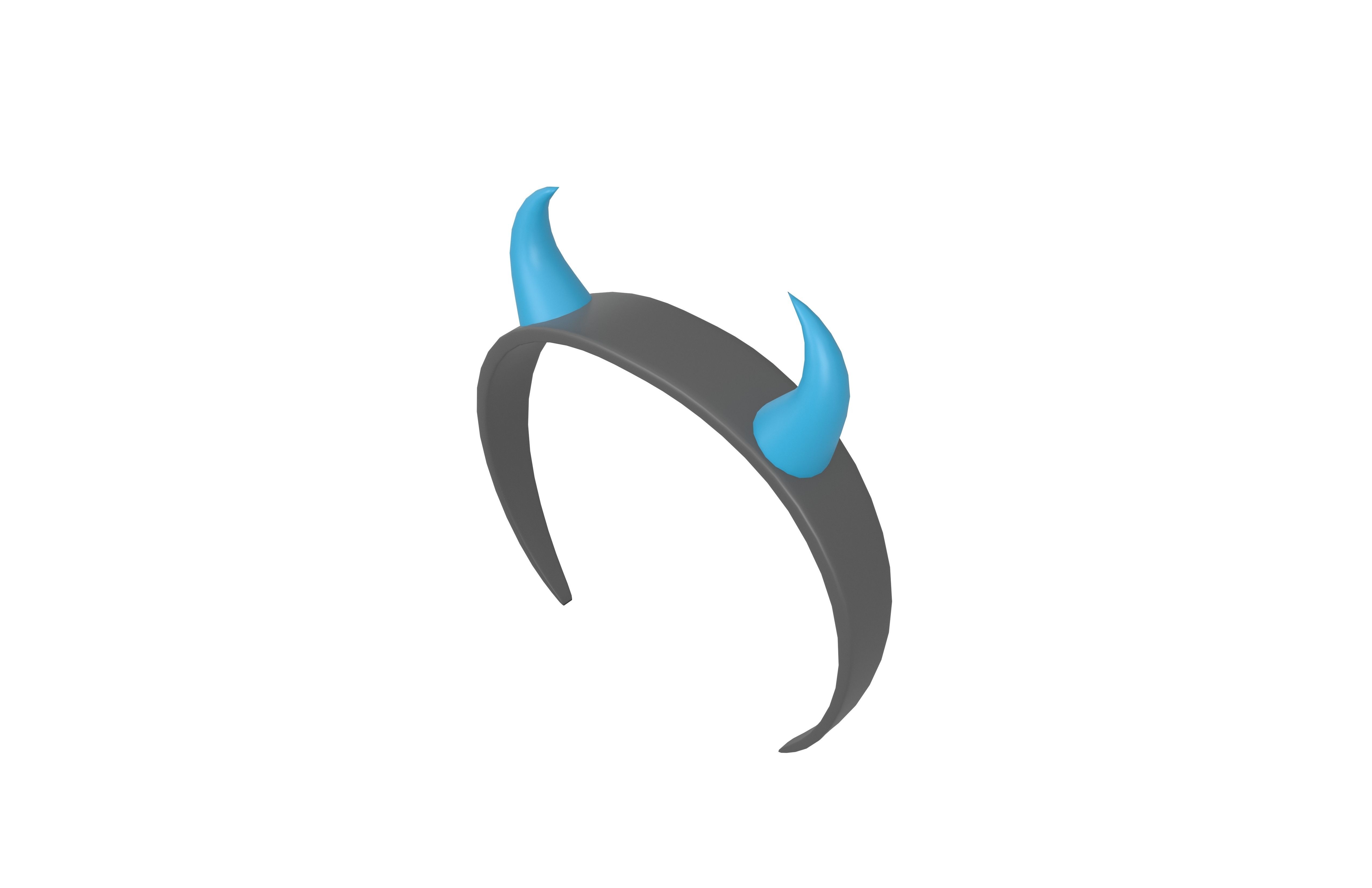 Devil Horns Headband v1 003 Low-poly 3D model_1