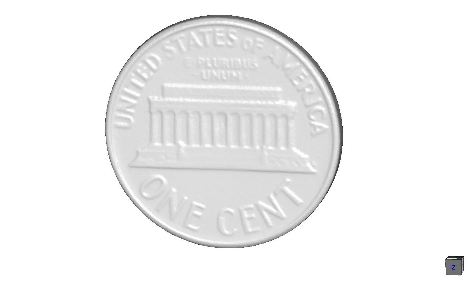 USA 1 Cent Coin Free 3D model_0