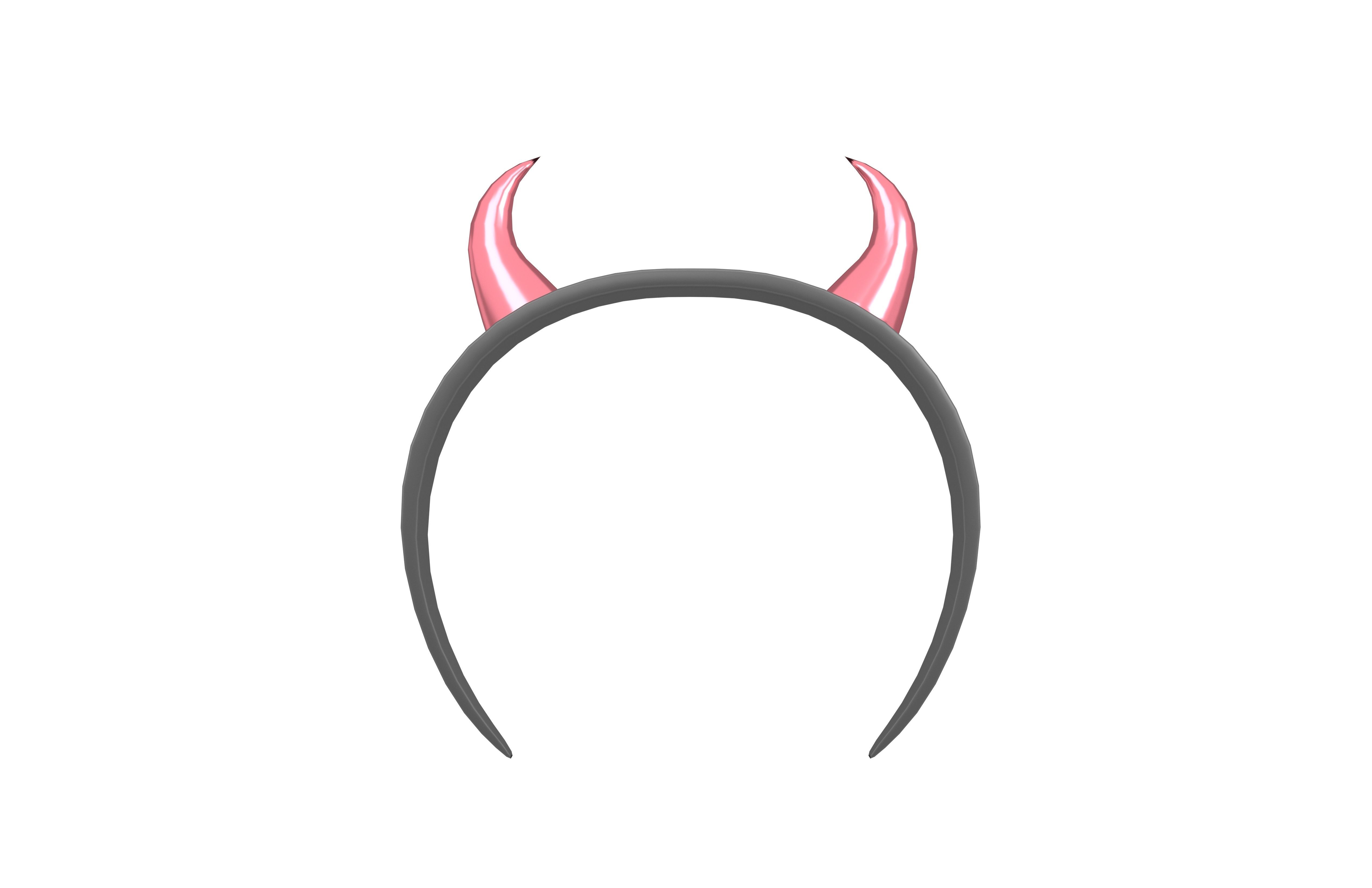 Devil Horns Headband v1 008 Low-poly 3D model_1