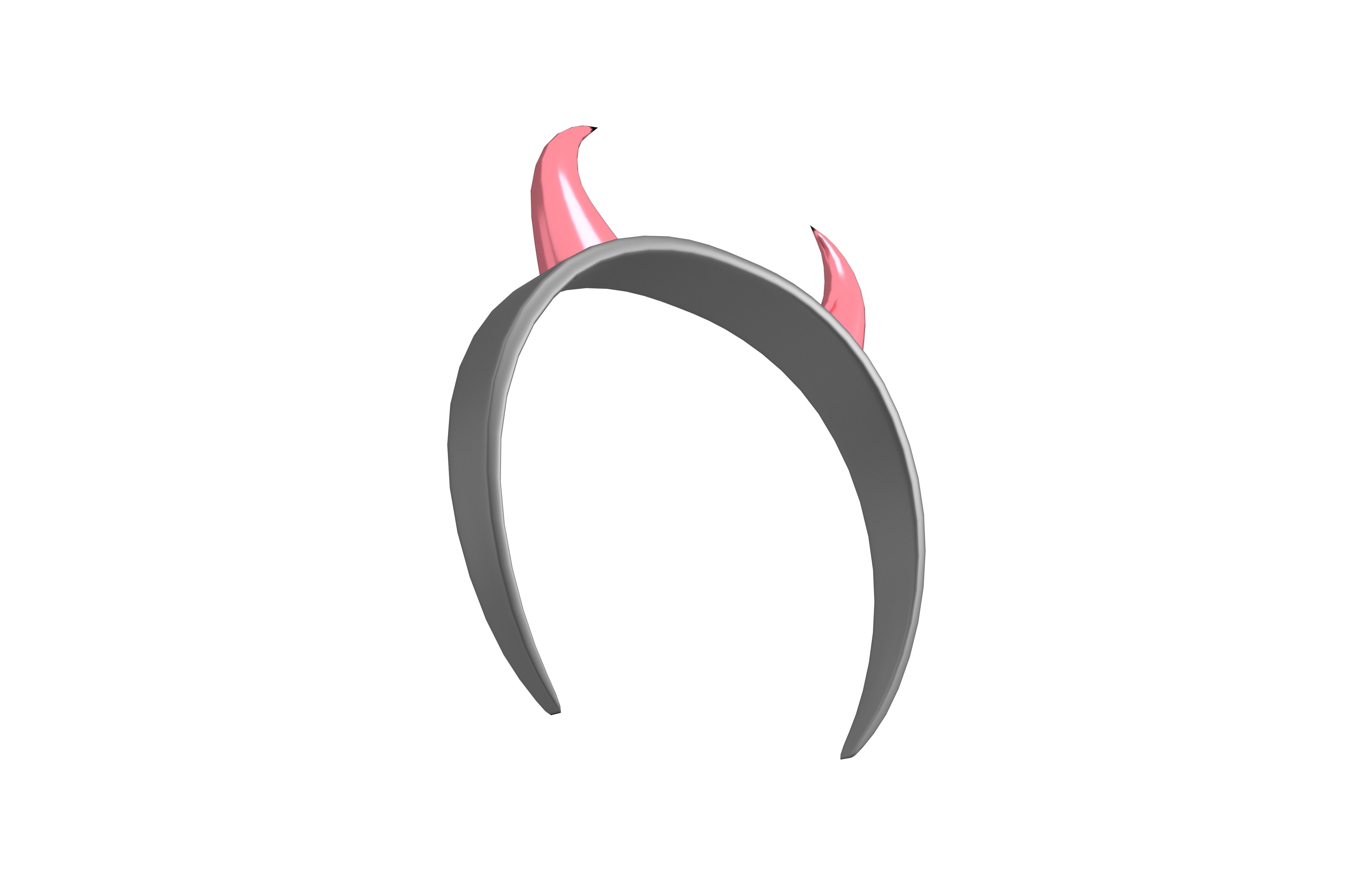 Devil Horns Headband v1 008 Low-poly 3D model_3