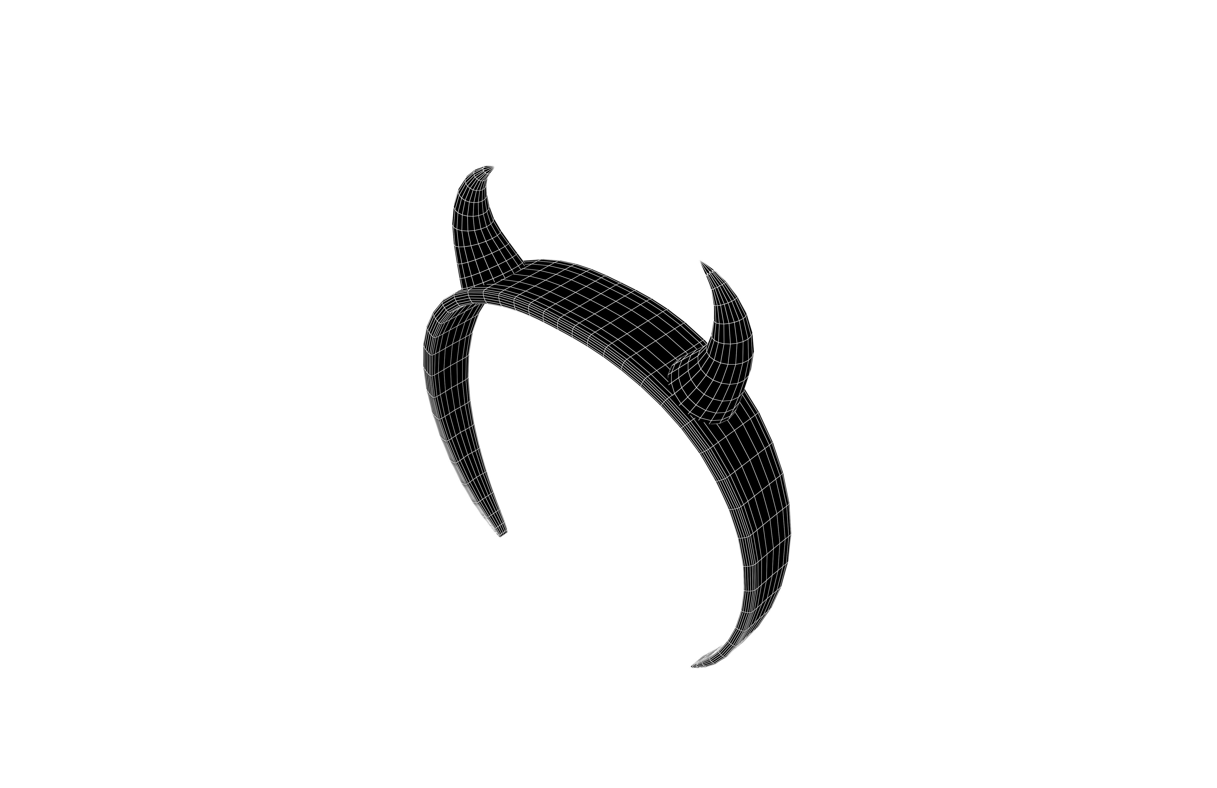 Devil Horns Headband v1 008 Low-poly 3D model_4