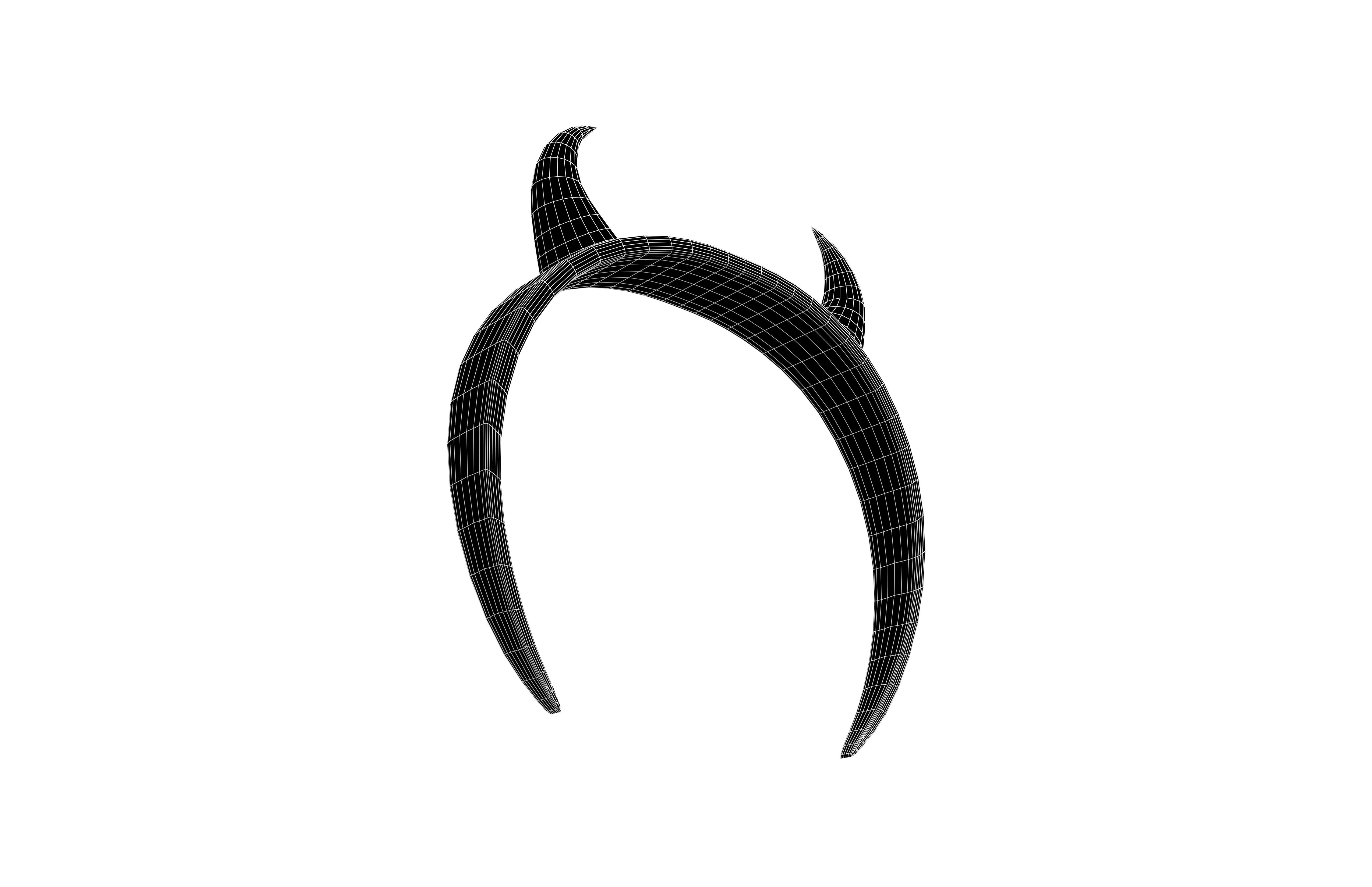 Devil Horns Headband v1 010 Low-poly 3D model_5