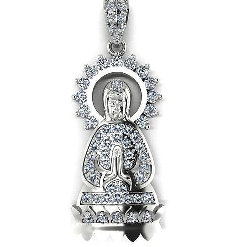 Pendant diamond Buddha 3D print model