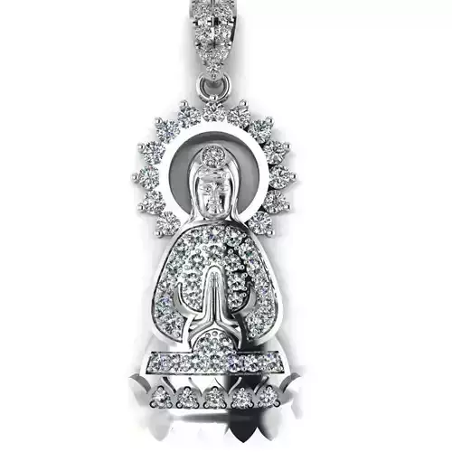 Pendant diamond Buddha