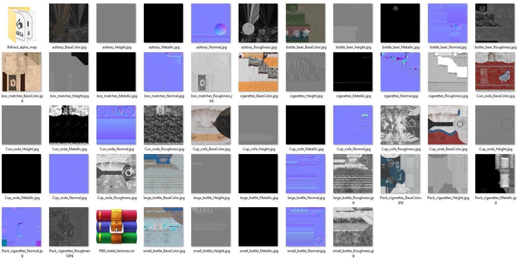 Trash Set PBR Game Ready box Low-poly 3D model_20
