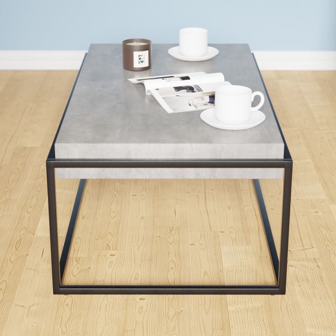 ALTOS Coffee Table Concrete 3D model_3